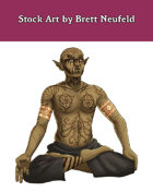 Stock Art: Male Half-Orc Mystic