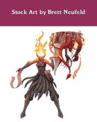 Stock Art: Female Tiefling Demon Summoner