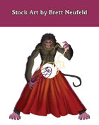 Stock Art: Male Vanara Kineticist