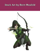 Stock Art: Female Human Archer