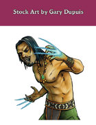 Stock Art: Male Wolf Skinwalker