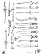 Stinky Goblin Stock Art: Knives 1