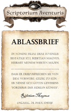 RIDETs Ablassbrief