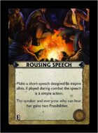 Torg Eternity - Core Earth Cosm Card - Rousing Speech