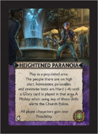 Torg Eternity - Cyberpapacy Cosm Card - Heightened Paranoia
