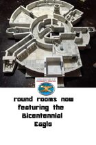 Round Space Rooms now containing the Bicentennial Eagle