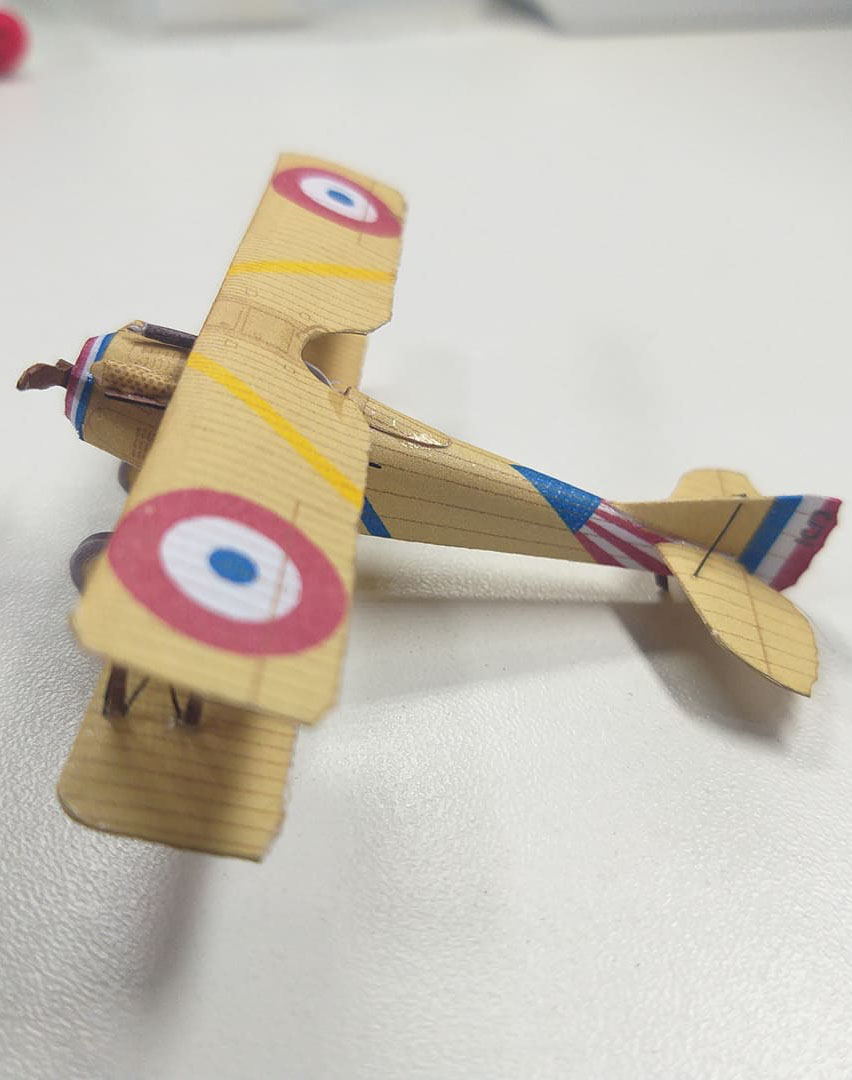 1/100 (15mm) SPAD S.VII Frank Baer paper model