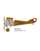 1/48 Hanriot HD.1 (Swiss livery) paper model