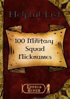 100 Military Squad Nicknames