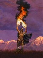 Infinite Images - Stock Illustration - Elemental Fire Shaman v2 - Full Page, 4c 300ppi