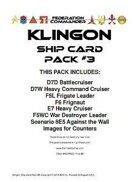 Federation Commander: Klingon Ship Card Pack #3