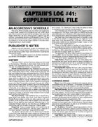 Captain's Log #41 Supplement