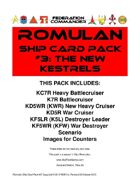Federation Commander: Romulan Ship Card Pack #3