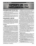 Captain's Log #43 Supplement