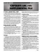 Captain's Log #44 Supplement