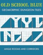 Old School Blue Geomorphic Tiles - Angle