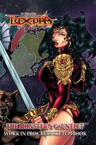 Vampress Luxura: Monster's Gauntlet Work In Progress Sketch Book