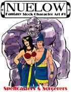 NUELOW Fantasy Stock Character Art #1: Spellcasters & Sorcerers