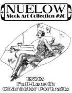 NUELOW Stock Art Collection #20: 1920s Full-Length Character Portraits