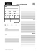 Psypher Shadows Character Sheet