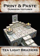 Print & Paste Dungeon Textures: Tealight Braziers