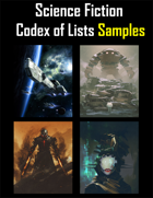 Science Fiction Codex of Lists Samples