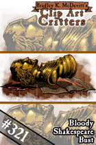 Clipart Critters 321 -Bloody Shakespeare Bust