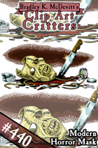 Clipart Critters 440 - Modern Horror Mask