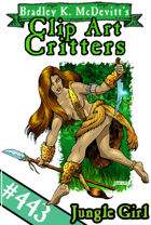 Clipart Critters 443 - Jungle Girl