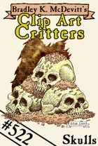Clipart Critters 522 - Skulls