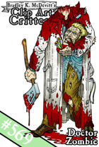 Clipart Critters 569-Doctor Zombie