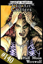 Clipart Critters 140 - Half Moon Werewolf