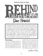 Behind the Spells: Fire Shield
