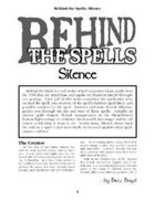 Behind the Spells: Silence