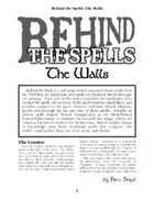 Behind the Spells: The Walls