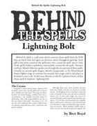 Behind the Spells: Lightning Bolt