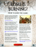 How to join: Rome is Burning! Ancient campaign