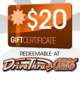 DriveThruCards $20 Gift Certificate/Account Deposit