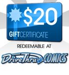 DriveThruComics $20 Gift Certificate/Account Deposit