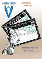 VANGUARD RPG Core Rule Book Droid Cards