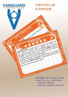 VANGUARD RPG Core Rule Book Vehicle Cards