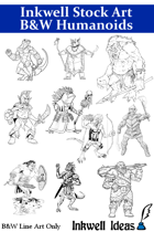 Inkwell Stock Art: B&W Humanoids