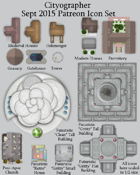 Cityographer September 2015 Monthly City Map Icons (Any Editor)