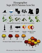 Hexographer September 2015 Monthly World Map Icons (Any Editor)