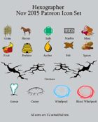 Hexographer November 2015 Monthly World Map Icons (Any Editor)