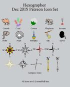 Hexographer December 2015 Monthly World Map Icons (Any Editor)