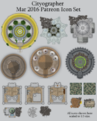Cityographer March 2016 Monthly City Map Icons (Any Editor)