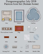 Dungeonographer Roman Map Icons (Any Editor)
