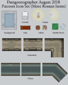 Dungeonographer Roman (More) Map Icons (Any Editor)