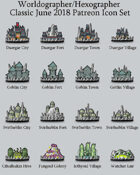 Hex/Worldographer Classic Style Underdark (Duergar, Svirfneblin, etc) World Map Icons
